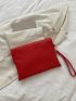 Litchi Embossed Flap Square Bag
