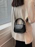 Mini Letter Graphic Flap Square Bag