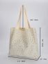 Floral Embroidered Shopper Bag