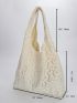 Floral Embroidered Shopper Bag