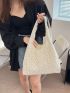 Floral Embroidered Shopper Bag
