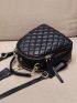 Litchi Embossed Argyle Quilted Classic Backpack