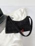 Minimalist Zipper Baguette Bag