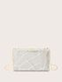Mini Rhinestone Decor Chain Box Bag