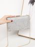 Mini Rhinestone Decor Chain Box Bag