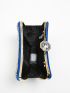 Rhinestone Decor Chain Box Bag