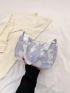 Tie Dye Zipper Baguette Bag