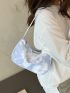 Tie Dye Zipper Baguette Bag