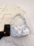 Tie Dye Zipper Baguette Bag