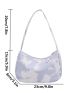 Tie Dye Zipper Baguette Bag