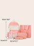 4pcs Letter Patch Decor Functional Backpack Set With Bag Charm