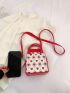 Mini Heart & Argyle Print Box Bag