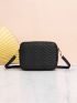 Chevron Detail Butterfly Decor Square Bag