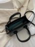Crocodile Embossed Square Bag
