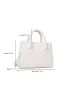 Crocodile Embossed Double Handle Square Bag