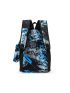 3pcs Letter Graphic Functional Backpack Set
