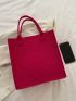 Crocodile Embossed Felt Top Handle Bag