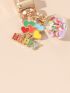 Heart & Letter Pattern Bag Charm