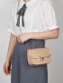Mini Argyle Quilted Twist Lock Flap Chain Square Bag