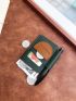 Letter Embossed Patch Decor Card Holder