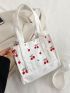 Cherry Print Square Bag
