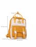 Letter Patch & Release Buckle Decor Functional Backpack