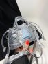 Mini Letter Graphic Drawstring Design Bucket Bag
