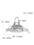 Mini Letter Graphic Drawstring Design Bucket Bag