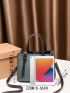 O-ring & Buckle Decor Square Bag