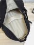 Letter Graphic Contrast Piping Functional Backpack
