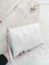 Crocodile Embossed Square Bag