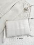 Crocodile Embossed Square Bag