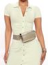 Mini Metallic Crocodile Embossed Fanny Pack
