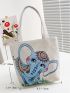 Cartoon Elephant Graphic Square Bag