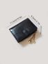 Crocodile Embossed Clover Decor Small Wallet