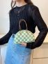 Mini Plaid Pattern Dome Bag