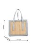 Mini Two Tone Chain Straw Bag