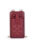 Geometric Quilted Detail Chain Phone Wallet