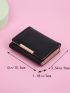 Minimalist Metal Decor Small Wallet