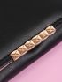 Metal Detail Kiss Lock Small Wallet