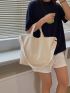 Minimalist Canvas Shopper Bag