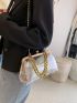 Metallic Kiss Lock Chain Dome Bag