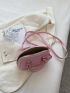 Heart Textured Double Handle Dome Bag