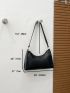 Embossed Detail Baguette Bag