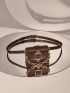 Mini Buckle Decor Belt Bag