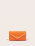 Metal Decor Chain Flap Square Bag