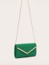 Metal Decor Flap Chain Square Bag