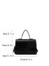 Crocodile Embossed Top Handle Flap Square Bag