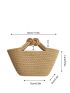 Knot Decor Straw Bag