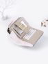 Colorblock Buckle Design Small Wallet